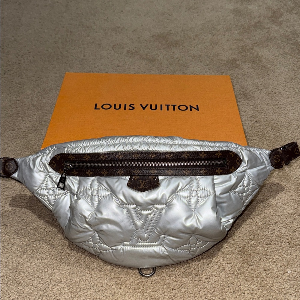 Louis Vuitton M20971 LV Pillow Maxi Bum Bag Monogram Silver Shoulder Hand Pouch